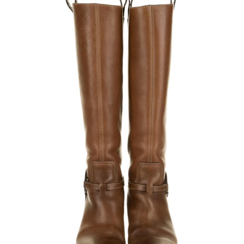 Interlocking G Logo Leather Riding boots